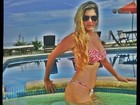 Bárbara Evans posta foto de biquíni em piscina: 'meu paraíso particular'
