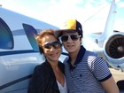 Luan Santana se encontra com Ivete Sangalo em aeroporto no Sul