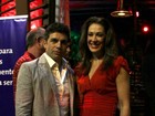 Claudia Raia curte festa com o namorado no Rio