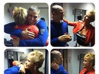 Reynaldo Gianecchini e Xuxa se abraçam nos bastidores de programa