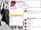 Demi Moore troca o nome no Twitter seis meses após o fim com Kutcher