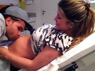 Dentinho beija a barriga de Dani Souza em ultrassonografia