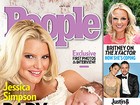 Jessica Simpson posa para capa de revista com a filha de um mês