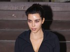 Sem maquiagem, Kim Kardashian exibe olheiras após malhação