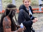 Johnny Depp grava filme caracterizado como índio americano