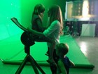 Filhos de Gwyneth Paltrow visitam a atriz no set de filmagem