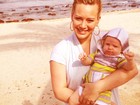 Hilary Duff leva seu filho para passear no México