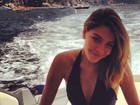 Em lua de mel, Luma Costa mostra foto de passeio de barco na Itália