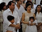 Xand, vocalista do Aviões do Forró, batiza os filhos em Fortaleza