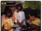 Isabella Fiorentino posa com os filhos: ‘Mãe polvo!’