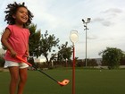 Ronaldo posta foto da filha jogando golfe
