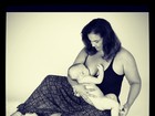 Solange Couto posta foto amamentando o filho caçula