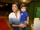 Juliana Paes comemora dia de folga com o filho: 'Raríssimo'