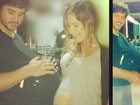 Prestes a dar à luz, Cláudia Leitte brinca com o marido 'grávido' em foto