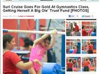 Katie Holmes leva Suri Cruise para aula de ginástica olímpica