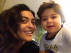 Fofura! Juliana Paes posta vídeo do filho cantando tema de 'Gabriela'