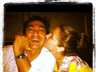 Zeca Camargo ganha beijo de Giovanna Antonelli