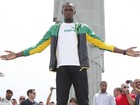 Usain Bolt visita o Cristo Redentor