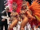 Musas de escolas paulistas exibem suas curvas em gravação de vinhetas para o carnaval 2013