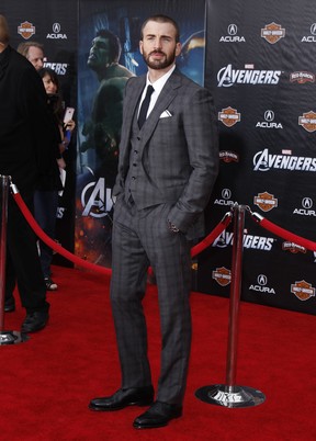 Chris Evans em pré-estreia do filme ‘Os Vingadores’ na Califórnia, nos Estados Unidos. (Foto: Reuters/ Agência)