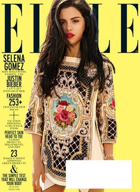 Selena Gomez na 'Elle' de julho (Foto: Reprodução)