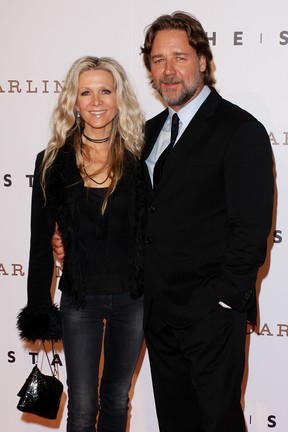 Russell Crowe e Danielle Spencer, em outubro do ano passado (Foto: Getty Images)
