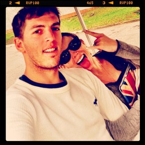 Amaury Nunes e Danielle Winits no Projac (Foto: Reprodução/ Instagram)