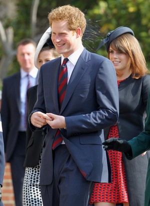 Príncipe Harry em missa da Família Real (Foto: Reuters)