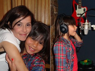 Deborah Secco grava música com a atriz mirim Laura Barreto (Foto: Divulgação)