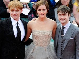 Rupert Grint, Emma Watson e Daniel Radcliffe na Premiere de Harry Potter (Foto: Reuters / Agência)