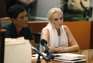 Lindsay Lohan no tribunal (Foto: Agência/Reuters)