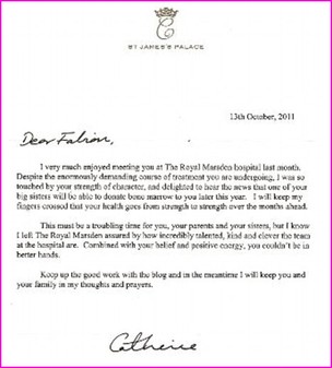 Carta de Kate Middleton para criança com câncer (Foto: Reprodução)