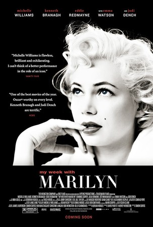 Michelle Williams no cartaz do filme "My Week With Marilyn" (Foto: Reprodução)