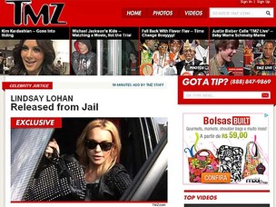 Lindsay Lohan chegando na cadeia (Foto: Reprodução/TMZ)