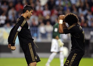 Cristiano Ronaldo durante comemoração do gol: ele popularizou 'Ai se eu te pego' na Europa (Foto: AFP/AFP)