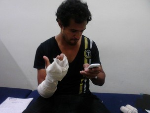 Fábio Bianchini foi atendido no hospital Lourenço Jorge, na Barra da Tijuca, Zona Oeste do Rio (Foto: Graça Paes/ Divulgação)