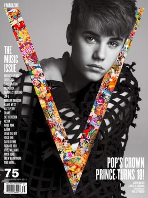 Justin Bieber na capa da 'V Magazine' (Foto: Reprodução / V Magazine)