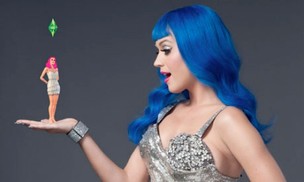 Katy Perry e sua versão no jogo 'The Sims' (Foto: Divulgação / Divulgação)