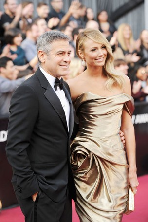 George Clooney and Stacy Kiebler  (Foto: AFP)