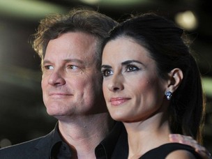 Colin Firth e a mulher (Foto: Agência AFP)