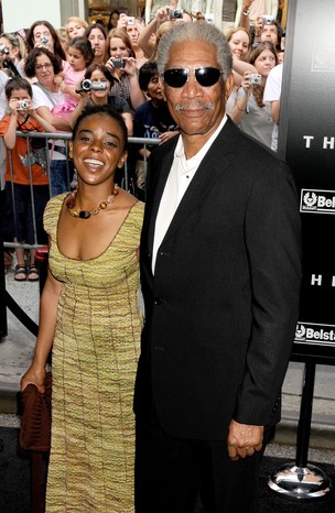Morgan Freeman e a neta adotiva, E'Dena Hines (Foto: Getty Images/Agência)