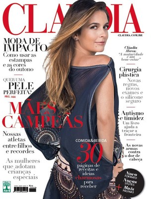 Cláudia Abreu na capa da edição de maio da revista 'Claudia' (Foto: Reprodução)