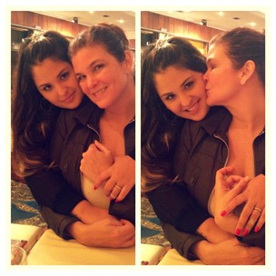 Cristiana Oliveira e a filha Rafaela (Foto: Twitter/Reprodução)