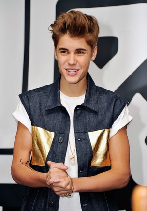 Justin Bieber em encontro com fãs em Nova York, nos Estados Unidos (Foto: AFP/ Agência)