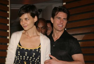 Tom Cruise e Katie Holmes no Brasil 01-02-2009 (Foto: Isac Luz / Tv Globo)