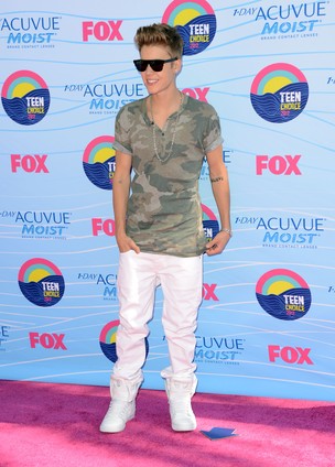 Justin Bieber no Teen Choice Awards (Foto: Agência/Getty Images)