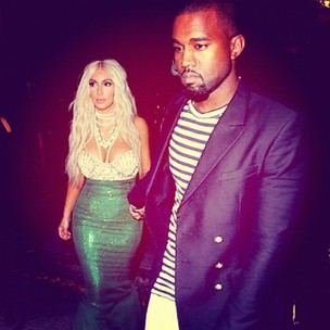 Kim Kardashian e Kanye West em festa de Halloween em Nova York (Foto: Reprodução/Instagram)