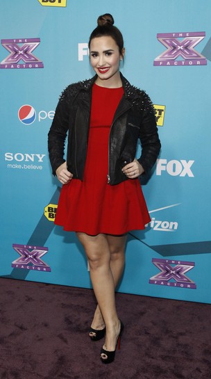 Demi Lovato em festa com os finalistas da versão norte-americana do ‘The X Factor’, em Los Angeles, nos Estados Unidos (Foto: Mario Anzuoni/ Reuters/ Agência)
