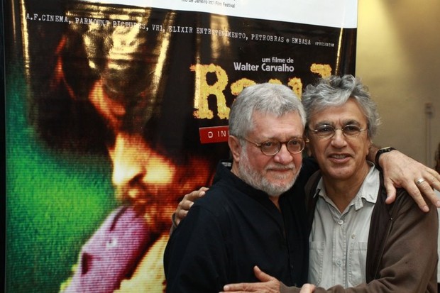 Caetano Veloso com o diretor Walter Carvalho, no Festival do Rio - 17/10/2011 (Foto: Anderson Borde / AgNews)