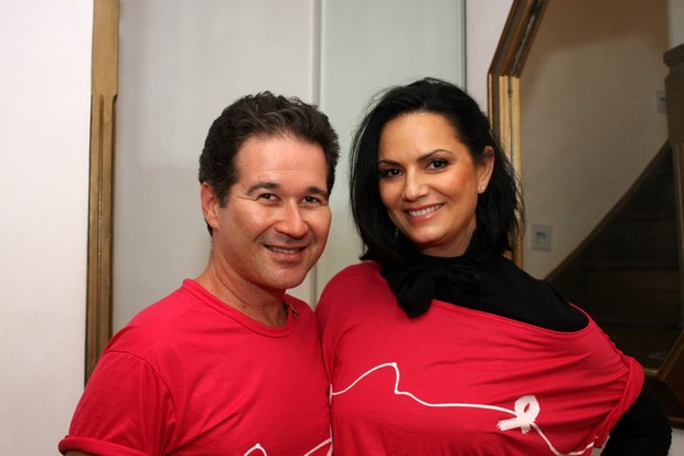 Luiza Brunet e Victor Dzenk (Foto: Henrique Oliveira / Photo Rio News)